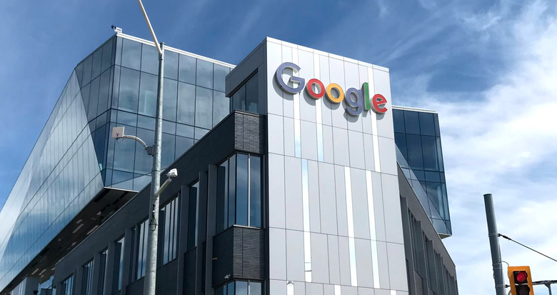 An office with clouds.