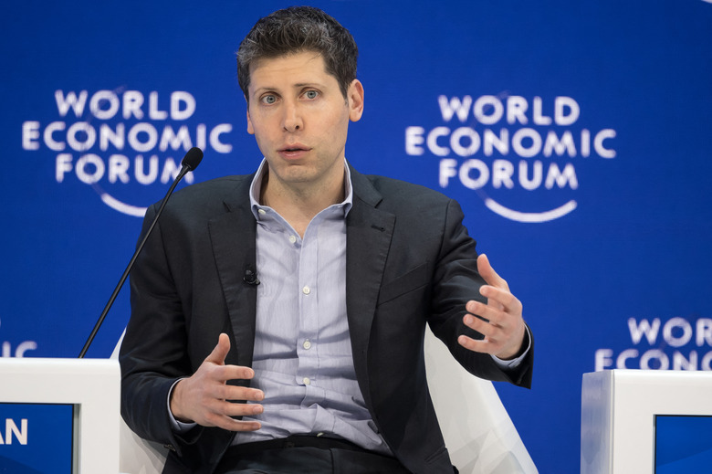 OpenAI CEO Sam Altman gestures during a session of the World Economic Forum (WEF) meeting in Davos on January 18, 2024. (Photo by Fabrice COFFRINI / AFP) (Photo by FABRICE COFFRINI/AFP via Getty Images)