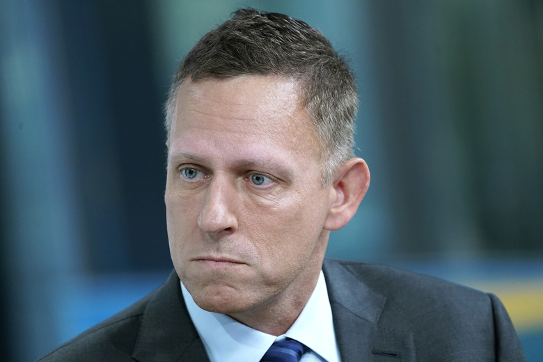 NEW YORK, NEW YORK - AUGUST 09: Entrepreneur and venture capitalist Peter Thiel visits 