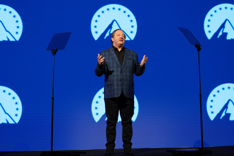DUESSELDORF, GERMANY - NOVEMBER 12: President and Chief Executive Officer of Paramount Global Bob Bakish speaks at the Velocity Showcase at the MTV Europe Music Awards 2022 held on November 12, 2022 in Duesseldorf, Germany. (Photo by Andreas Rentz/MTV/Getty Images for MTV)