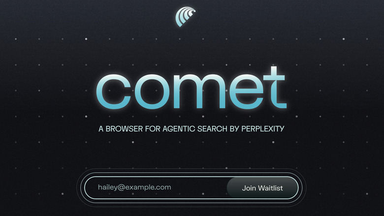 Screenshot of Perplexity's Comet website.