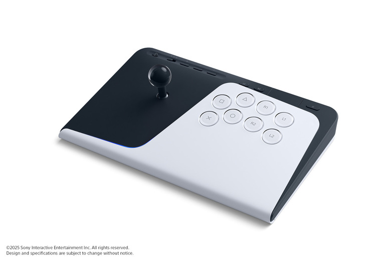 A controller with buttons and a joystick.