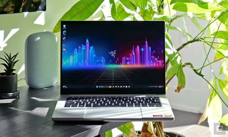 The 2024 Razer Blade 14 in Mercury silver.