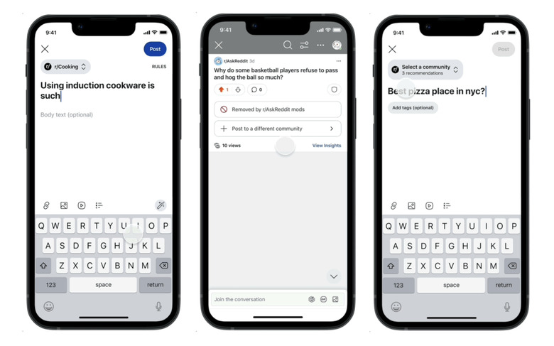 Screenshots of Reddit on a phone.