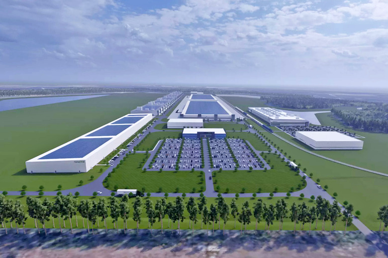 Redwood Materials EV battery recycling facility in Charleston, South Carolina (render).