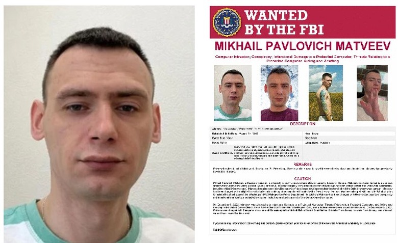 The US Department of Justice is offering a $10 million reward for Mikhail Pavlovich Matveev. 