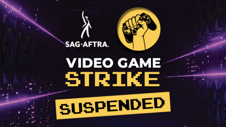 Image about suspension of SAG-AFTRA gaming strike