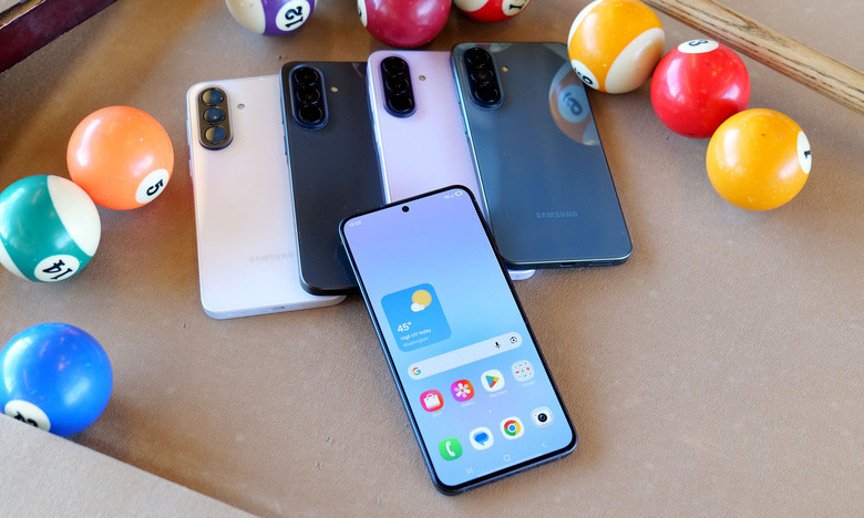 The $450 Galaxy A37 (top) and $550 A57 (bottom) are the two newest members of Samsung's affordable A-series phone line. 