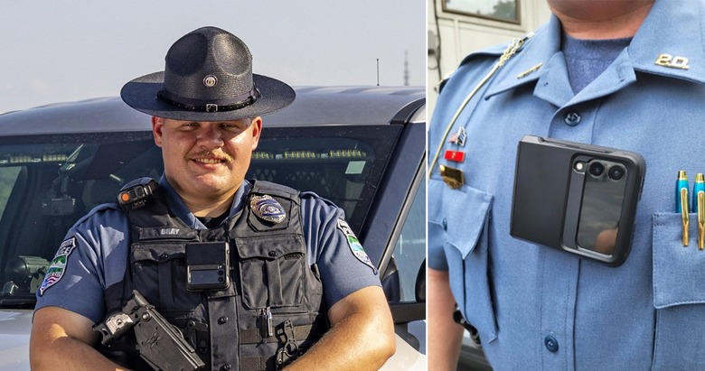 Samsung Galaxy Flip Z used as a law enforcement body cam