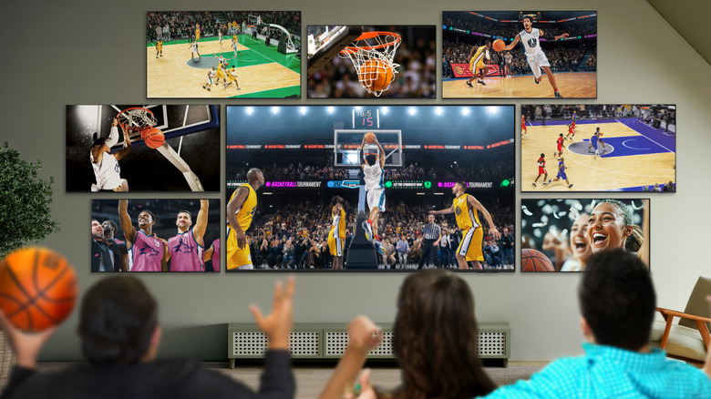 The eight premium TVs included in Samsung's Buzzer Beater bundle.