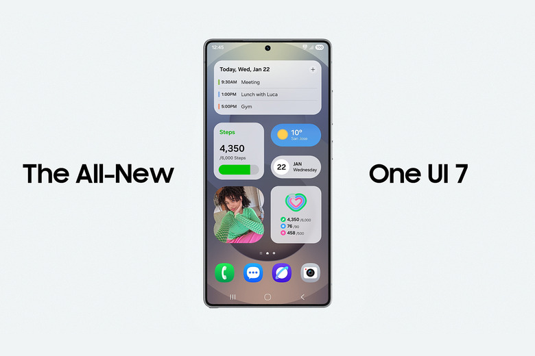 A screenshot of a phone showing Samsung's new user interface.