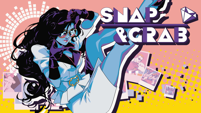 The pop art logo of Snap & Grab.