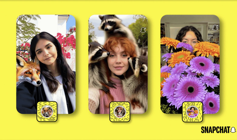 Screenshots showing people posting with artificial intelligence-generated foxes, raccoons and flowers.