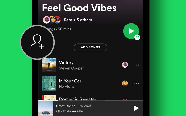 Spotify collaborative playlists