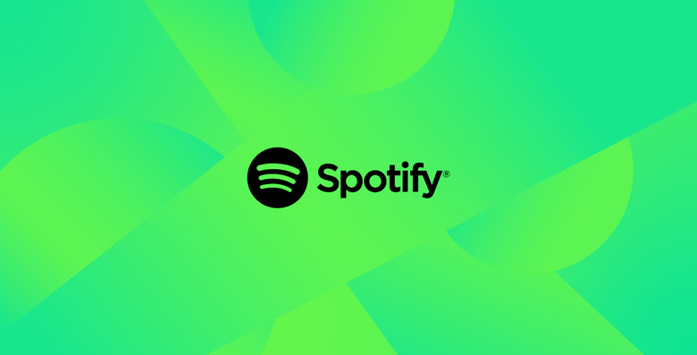 Spotify logo on green background.