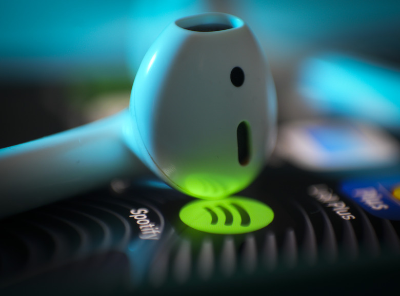 Spotify and other Music applications are seen in this illustration photo in Warsaw, Poland on 10 June, 2023. (Photo by Jaap Arriens/NurPhoto via Getty Images)