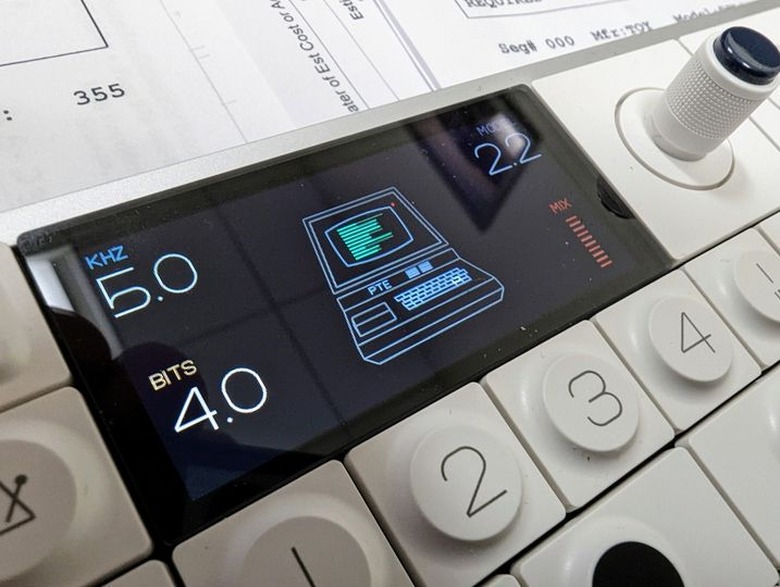 An image of an OP-1 Field bit crusher effect. 