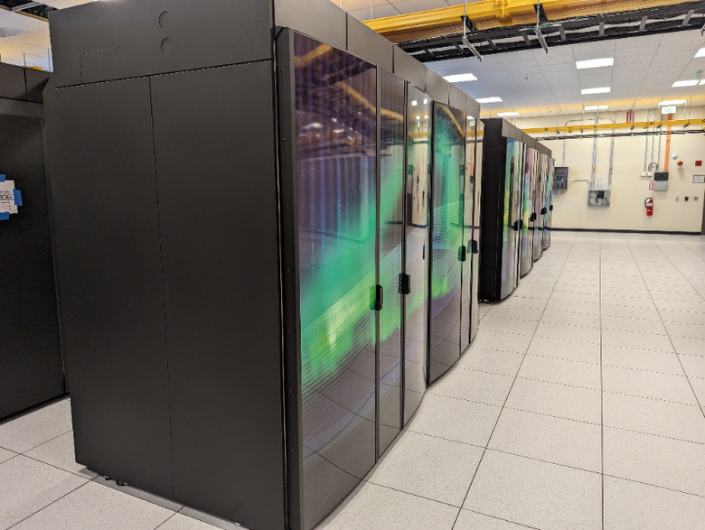 The Cheyenne Super Computer in its facility. 