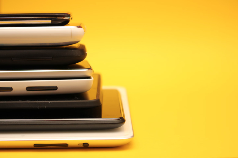 Some devices stacked on top of one another.