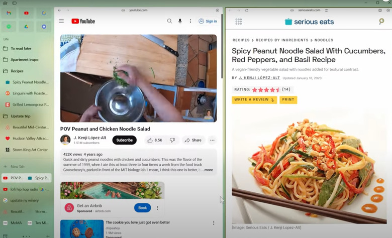 Arc Browser in action.
