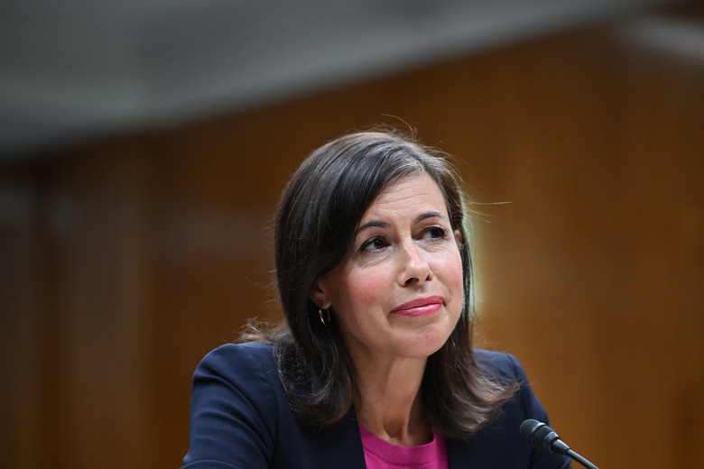 WASHINGTON, DC - SEPTEMBER 19: Chairwomen of the Federal Communications Commission Jessica Rosenworcel is seen during a Senate Appropriations Subcommittee on Financial Servieces and General Government Hearings at the Dirksen Senate Office Building on Tuesday September 19, 2023 in Washington, DC. (Photo by Matt McClain/The Washington Post via Getty Images)