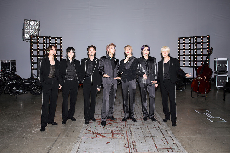 LOS ANGELES, CALIFORNIA - MAY 20: (L-R) In this image released on May 20, V, Suga, Jin, RM, Jimin, Jungkook, and J-Hope of BTS pose for the 2021 Billboard Music Awards, broadcast on May 23, 2021 at Microsoft Theater in Los Angeles, California. (Photo by Billboard Music Awards 2021 via Getty Images)