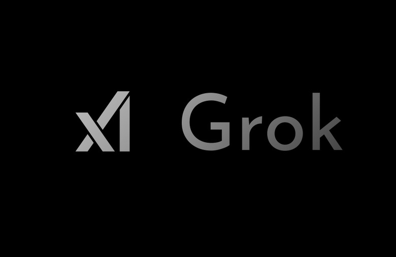 xAI's logo with the Grok branding against a black background