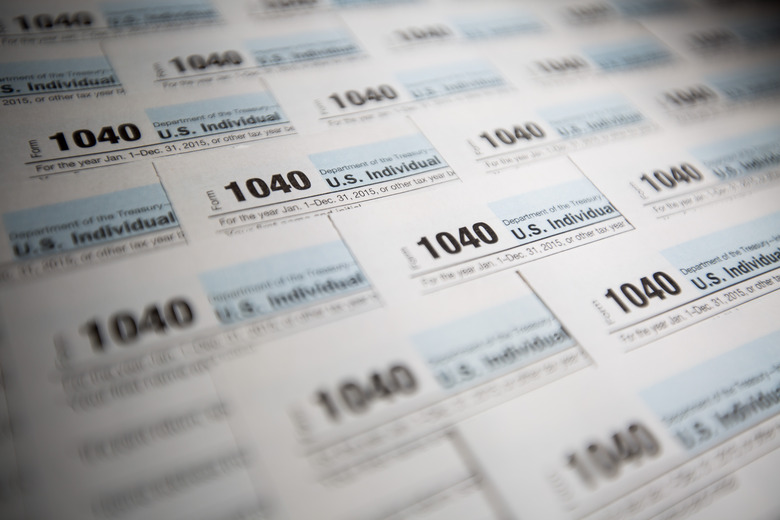 U.S. Department of the Treasury Internal Revenue Service (IRS) 1040 Individual Income Tax forms. Photographer: Michael Nagle/Bloomberg