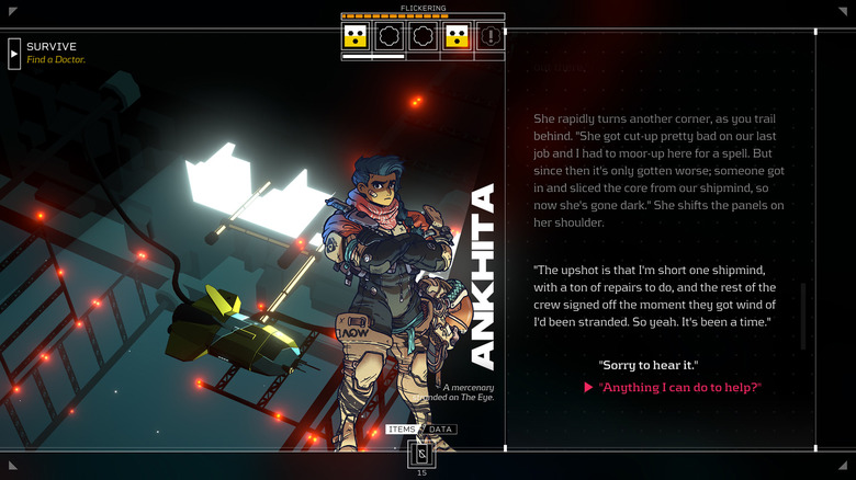 A screenshot from Citizen Sleeper. 