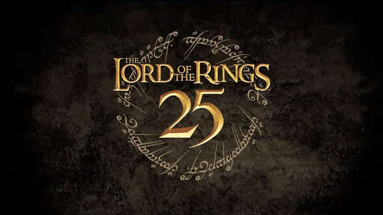The logo for the 25th anniversary of The Lord of the Rings: The Fellowship of the Ring