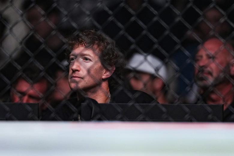 LAS VEGAS, NEVADA - MARCH 08: Mark Zuckerberg attends the UFC 313 event at T-Mobile Arena on March 08, 2025 in Las Vegas, Nevada.  (Photo by Cooper Neill/Zuffa LLC)