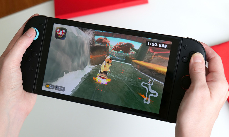 The 7.9-inch display on the Switch 2 supports both variable fresh rates and HDR.