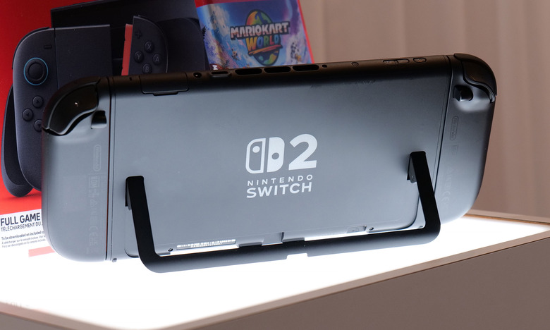 Just like its predecessor, the Switch 2 comes with a built-in kickstand. 