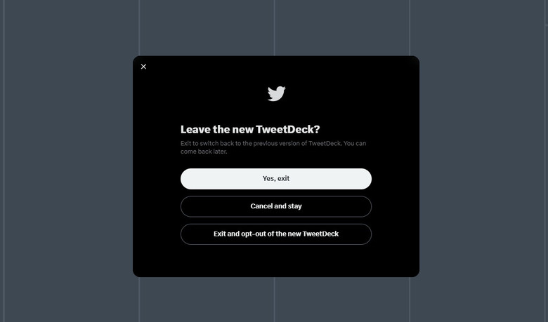 A dialogue box with a 