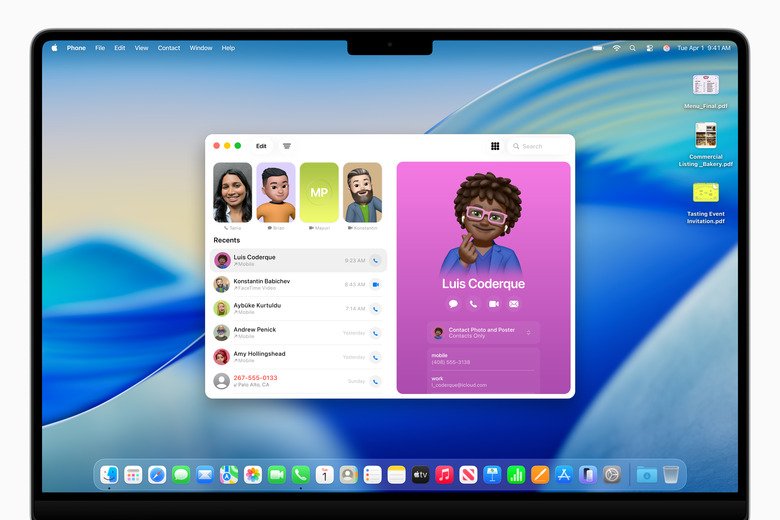 The new Phone app in macOS Tahoe 26.