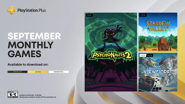 PS Plus ad for September.