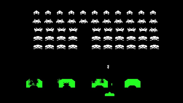A screenshot of gameplay from the arcade game Space Invaders