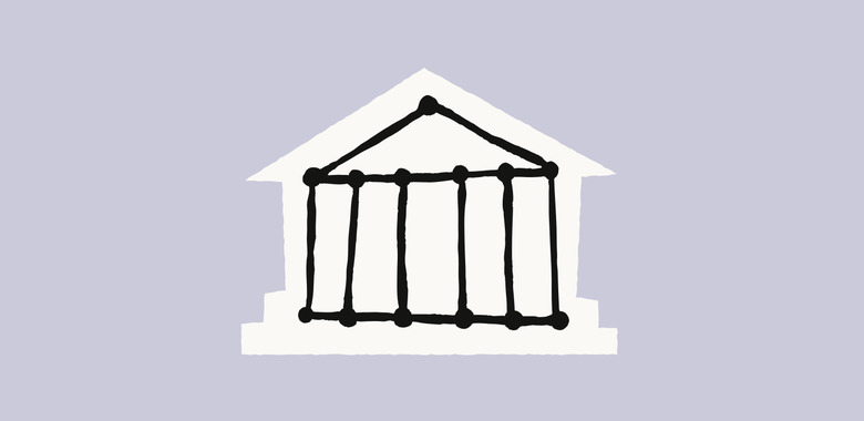 An Anthropic doodle on top of a government building shape.