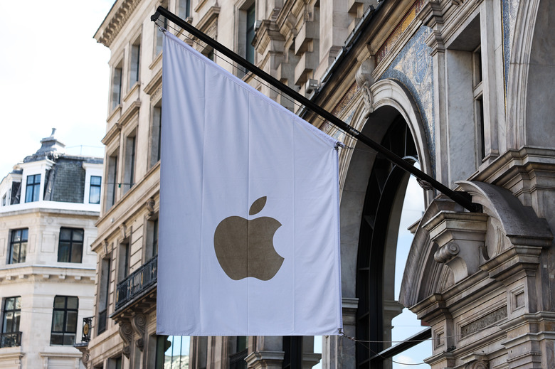 Apple logo is seen in London, Great Britain on July 10, 2025. (Photo by Jakub Porzycki/NurPhoto via Getty Images)