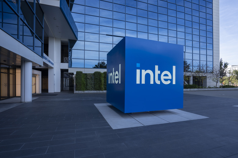 Santa Clara, CA, USA - Nov 22, 2023: Intel Corporation's headquarters in Santa Clara, California, United States of America. Intel is one of the world's largest semiconductor chip manufacturers by revenue.