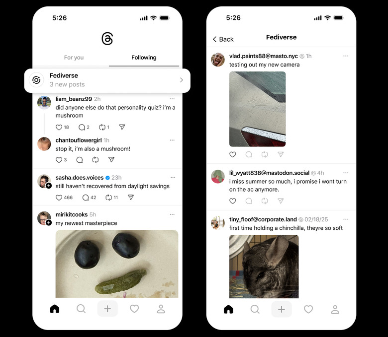 Fediverse on Threads
