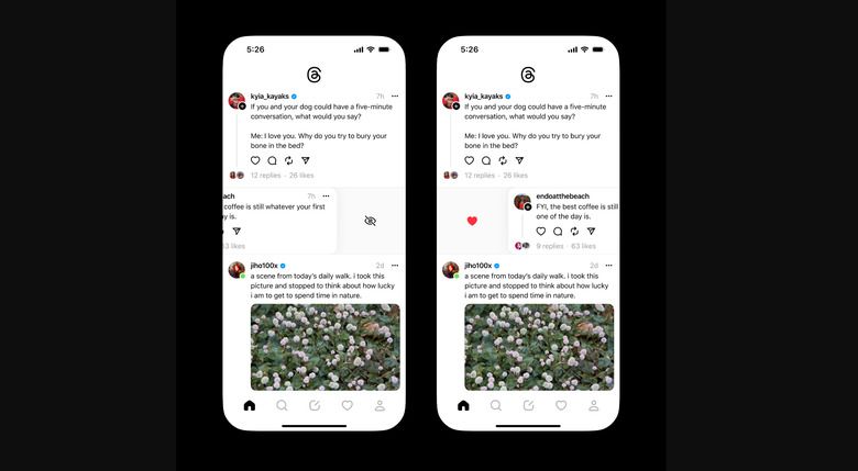Someone swiping to heart a post.