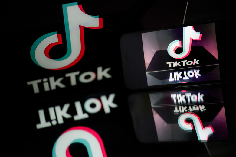 This photograph taken on March 7, 2024 in Nantes, shows the logo of Chinese social media platform TikTok. (Photo by LOIC VENANCE / AFP) (Photo by LOIC VENANCE/AFP via Getty Images)
