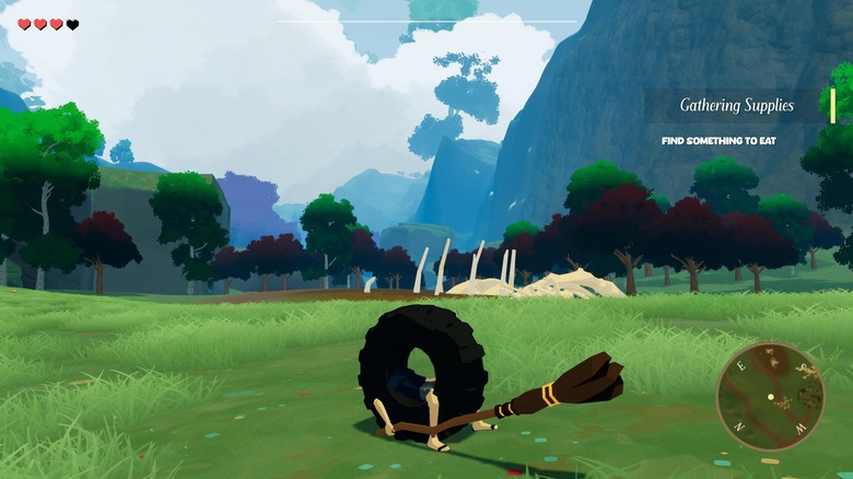 Screenshot from early footage of Tire Boy indie game