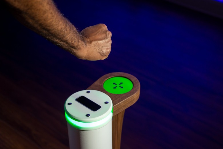 Ideum's touchless pedestal