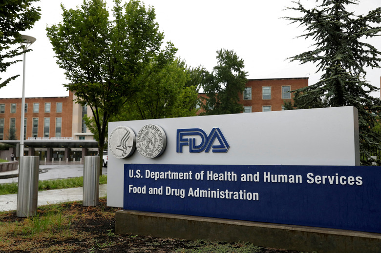 FILE PHOTO: Signage is seen outside of the Food and Drug Administration (FDA) headquarters in White Oak, Maryland, U.S., August 29, 2020. REUTERS/Andrew Kelly/File Photo