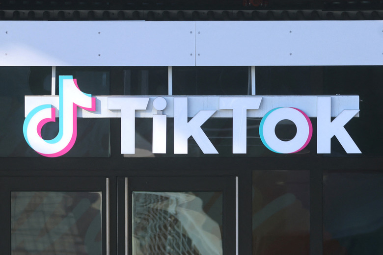 A logo is displayed over a door at the U.S. headquarters of the social media company TikTok in Culver City, California, U.S. January 17, 2025.  REUTERS/David Swanson