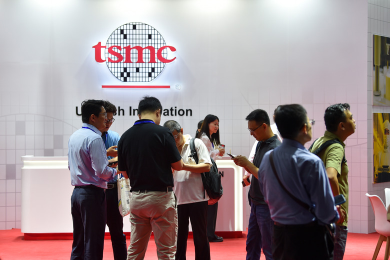 Visitors are visiting the exhibition area of TSMC at the 2024 World Semiconductor Congress in Nanjing, China, on June 5, 2024. (Photo by Costfoto/NurPhoto via Getty Images)