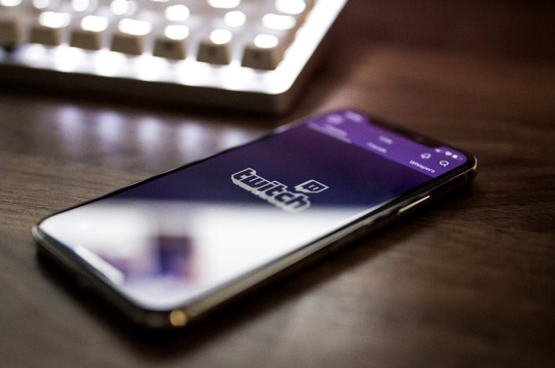 Twitch on a smartphone.