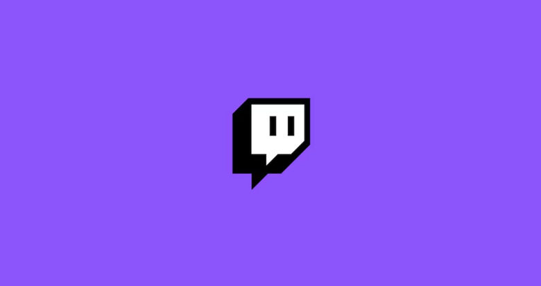 The purple Twitch logo. 